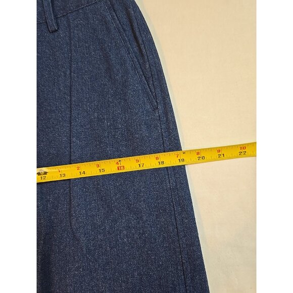 Vince Women denim midi skirt Cotton Fabric made in Italy Pockets Blue Size 8 New - Picture 11 of 13